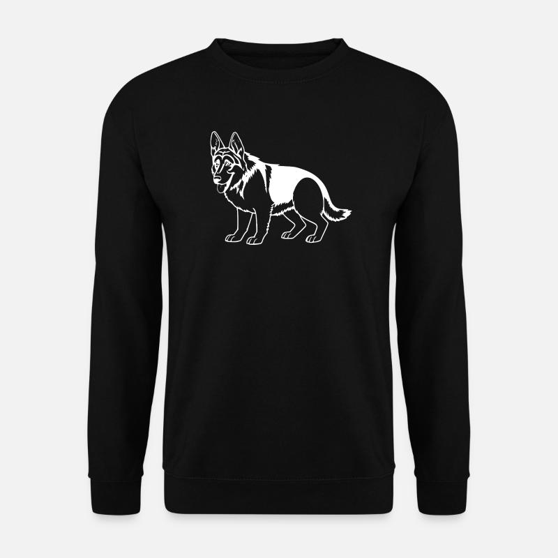 Schäferhund weiß - Unisex Pullover - Schwarz