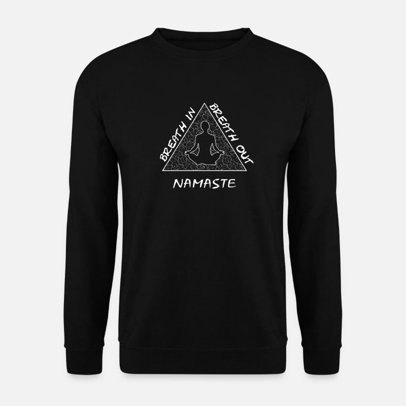 Namaste Dreiecksmeditation - Unisex Pullover - Schwarz