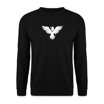Graffiti d’oiseau noir et blanc - Sweat-shirt Unisexe - noir - Devant - Alina (178cm) & Michal (187cm)