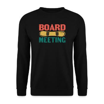 Board Meeting Snowboard - Unisex Sweatshirt - black - Front - Alina (178cm) & Michal (187cm)