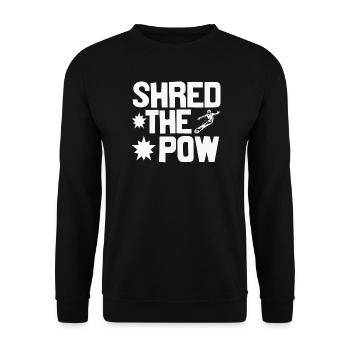 Shred the pow - Unisex Sweatshirt - black - Front - Alina (178cm) & Michal (187cm)