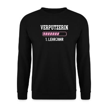 Apprentissage de plâtrier 1 an d’apprentissage plâtrier - Sweat-shirt Unisexe - noir - Devant - Alina (178cm) & Michal (187cm)