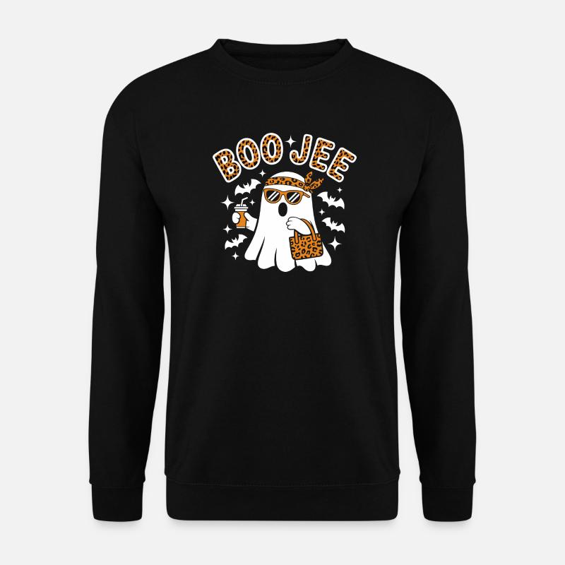 Leopard Ghost Halloween Chic - Unisex Sweatshirt - black