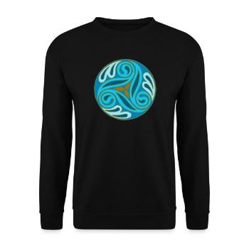 Blue Celtic Sphere - Unisex Sweatshirt - black - Front - Alina (178cm) & Michal (187cm)