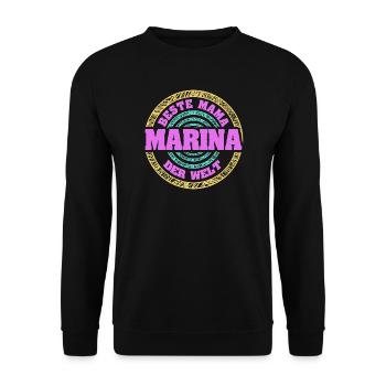Mother Marina - Unisex Sweatshirt - black - Front - Alina (178cm) & Michal (187cm)