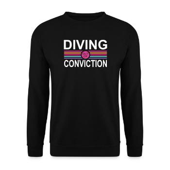 Conviction de plongée - Sweat-shirt Unisexe - noir - Devant - Alina (178cm) & Michal (187cm)