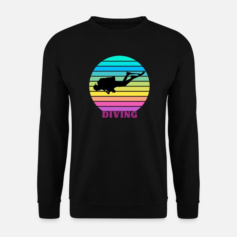 Diving Retro - Unisex Pullover - Schwarz