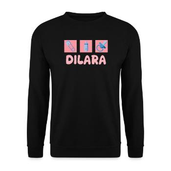 Schnuller Dilara - Unisex Pullover - Schwarz - Vorne - Alina (178cm) & Michal (187cm)