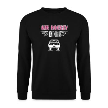 Air hockey Retraité Retraite Retraite Air Hockey - Sweat-shirt Unisexe - noir - Devant - Alina (178cm) & Michal (187cm)