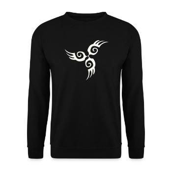 Tatouage de silhouette d’aile tribale - Sweat-shirt Unisexe - noir - Devant - Alina (178cm) & Michal (187cm)