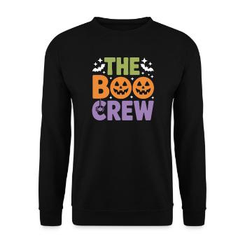 Die Boo Crew Halloween Kürbisse - Unisex Pullover - Schwarz - Vorne - Alina (178cm) & Michal (187cm)