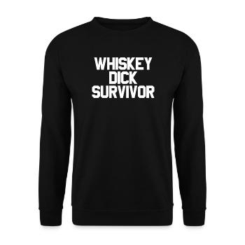 Whisky Dick Survivor Humour coquin Drec - Sweat-shirt Unisexe - noir - Devant - Alina (178cm) & Michal (187cm)