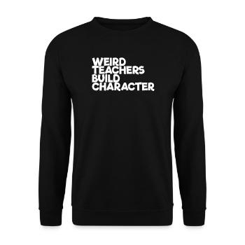 D’étranges enseignants forment le personnage - Sweat-shirt Unisexe - noir - Devant - Alina (178cm) & Michal (187cm)
