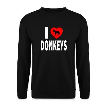 donkey - Unisex Sweatshirt - black - Front - Alina (178cm) & Michal (187cm)