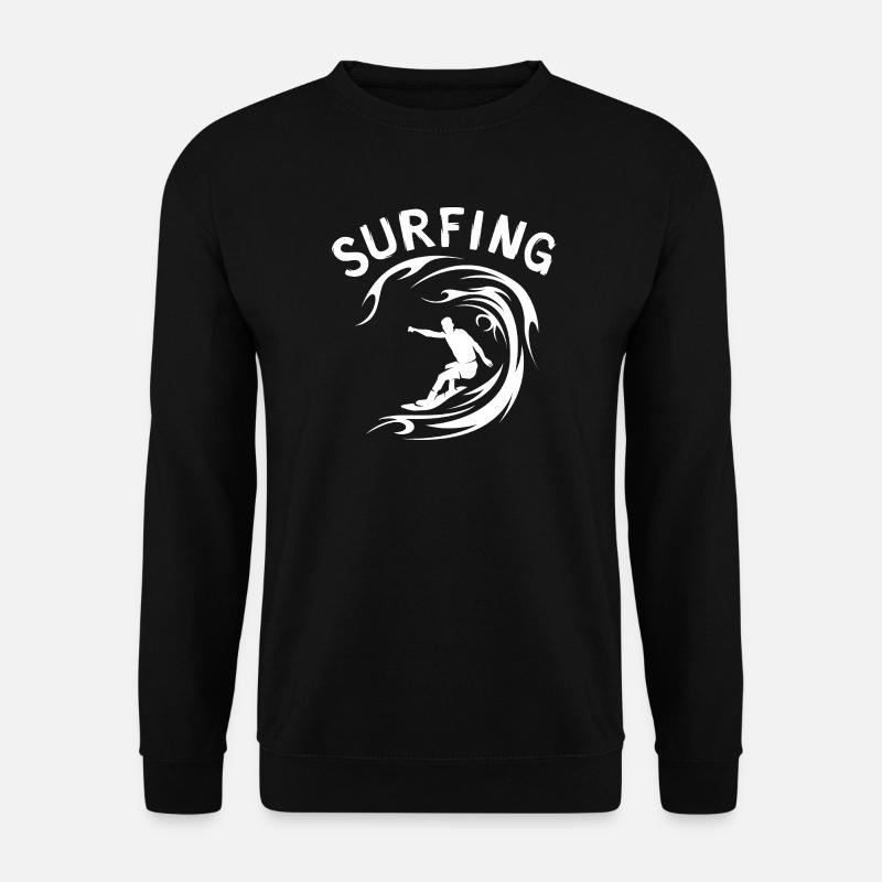Surfing Wave Surfer Design - Unisex Sweatshirt - black