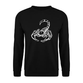 Scorpio Zodiac T-shirt Gift - Unisex Sweatshirt - black - Front - Alina (178cm) & Michal (187cm)
