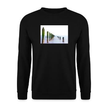 Point d’éjection d’exposition longue - Sweat-shirt Unisexe - noir - Devant - Alina (178cm) & Michal (187cm)