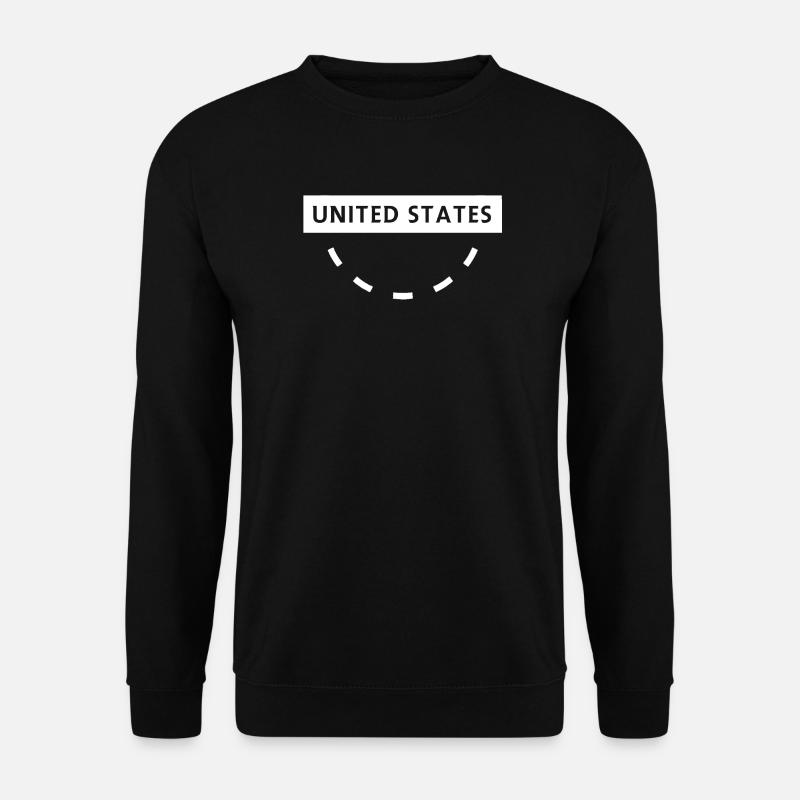 USA Circular Text Emblem - Unisex Sweatshirt - black