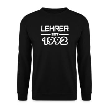 1992 1992 - Unisex Pullover - Schwarz - Vorne - Alina (178cm) & Michal (187cm)