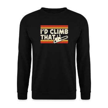Funny Woodworker Woodworker Gift - Unisex Sweatshirt - black - Front - Alina (178cm) & Michal (187cm)