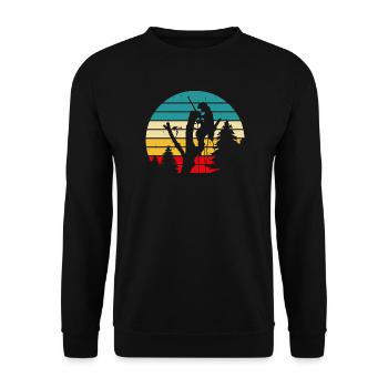 Funny Woodworker Woodworker Gift - Unisex Sweatshirt - black - Front - Alina (178cm) & Michal (187cm)