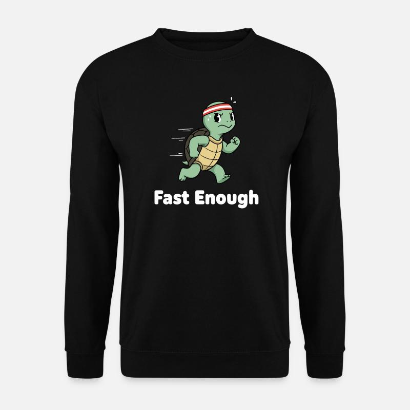 Fast turtle in sprint - Unisex Sweatshirt - black