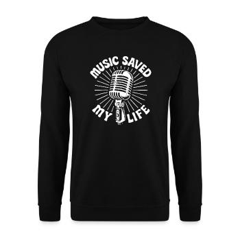 Vintage Retro Music T-Shirt - Unisex Sweatshirt - black - Front - Alina (178cm) & Michal (187cm)