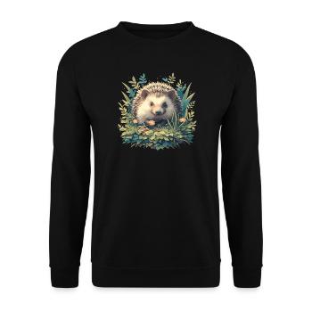 Igel - Unisex Pullover - Schwarz - Vorne - Alina (178cm) & Michal (187cm)