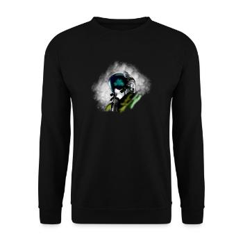 Jet Pilot - Unisex Sweatshirt - black - Front - Alina (178cm) & Michal (187cm)