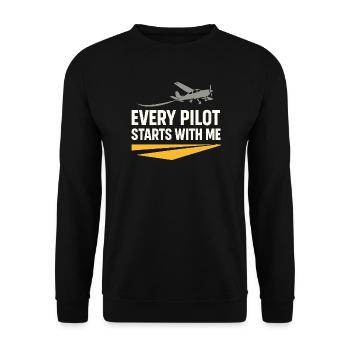 Flight Instructor Cfi Pilot Aviation Instructor - Unisex Sweatshirt - black - Front - Alina (178cm) & Michal (187cm)