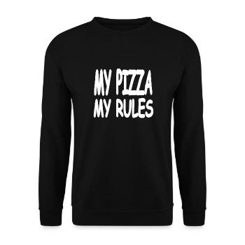 Pizza - Sweat-shirt Unisexe - noir - Devant - Alina (178cm) & Michal (187cm)