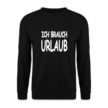 Urlaub - Unisex Pullover - Schwarz - Vorne - Alina (178cm) & Michal (187cm)