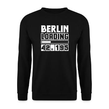 Berlin Loading 42.195 - Unisex Pullover - Schwarz - Vorne - Alina (178cm) & Michal (187cm)