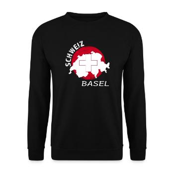 Basel - Unisex Pullover - Schwarz - Vorne - Alina (178cm) & Michal (187cm)