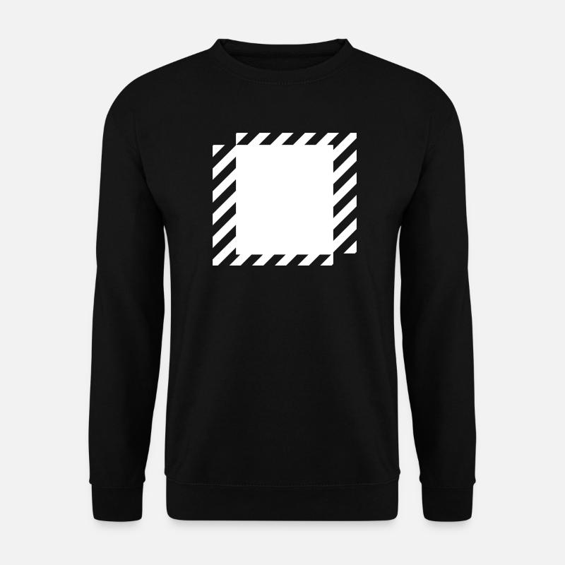 Linien Quadrate Design - Unisex Pullover - Schwarz