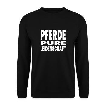 horses - Unisex Sweatshirt - black - Front - Alina (178cm) & Michal (187cm)