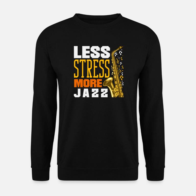 Saxofon - Unisex Pullover - Schwarz