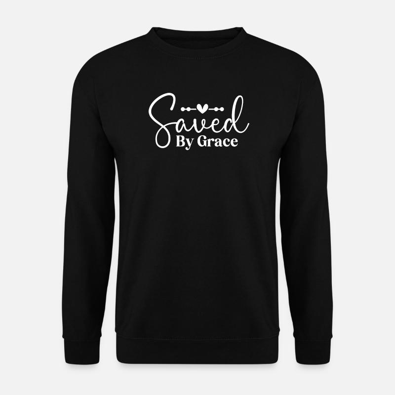 Saved By Grace - Unisex Sweatshirt - black