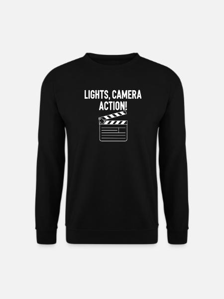 Movie Clapper Board Lights Camera Action - Unisex Sweatshirt - black