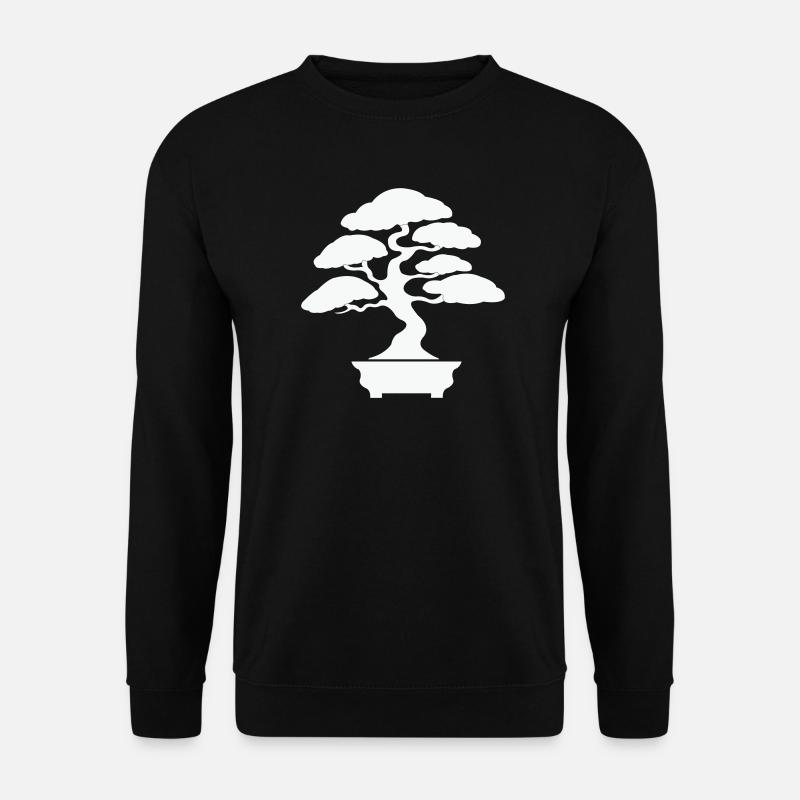 Zen Bonsai Silhouette - Unisex Pullover - Schwarz