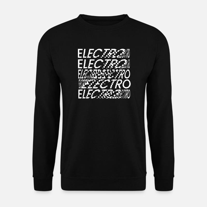 Glitch Electro Typography - Unisex Sweatshirt - black