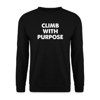 Climb With Purpose - Unisex Pullover - Schwarz - Vorne - Alina (178cm) & Michal (187cm)