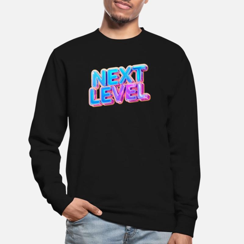 Next Level 3D Text — Bold Gradient Design Unisex Sweatshirt