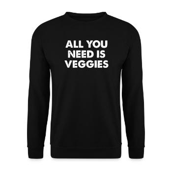 Tout ce dont vous avez besoin : des légumes - Sweat-shirt Unisexe - noir - Devant - Alina (178cm) & Michal (187cm)