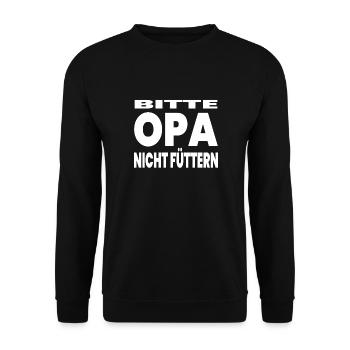 Opa - Unisex Pullover - Schwarz - Vorne - Alina (178cm) & Michal (187cm)