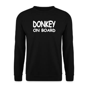 âne - Sweat-shirt Unisexe - noir - Devant - Alina (178cm) & Michal (187cm)