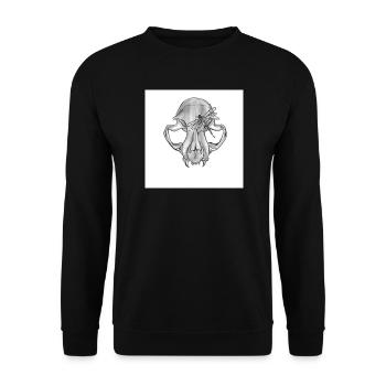 Skull Dragonfly Monochrome - Unisex Sweatshirt - black - Front - Alina (178cm) & Michal (187cm)
