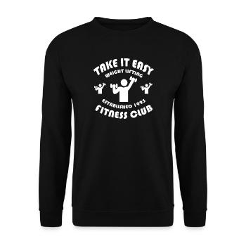 TAKE IT EASY - Unisex Pullover - Schwarz - Vorne - Alina (178cm) & Michal (187cm)