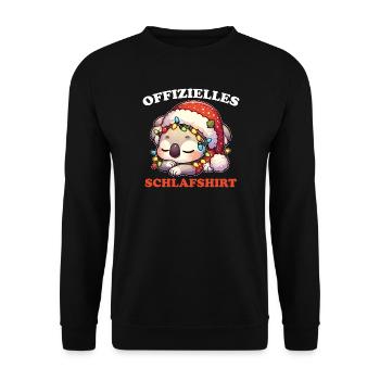 Chemise de nuit officielle Koala de Noël - Sweat-shirt Unisexe - noir - Devant - Alina (178cm) & Michal (187cm)