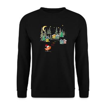Magie hivernale de Noël - Sweat-shirt Unisexe - noir - Devant - Alina (178cm) & Michal (187cm)